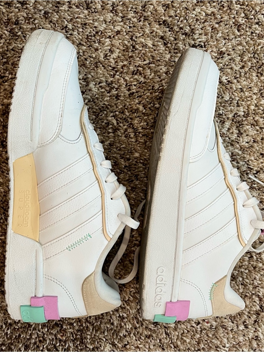 Adidas Post Moves White Shoes Womens Size 11 Cloudfoam Super - Picture 9 of 9